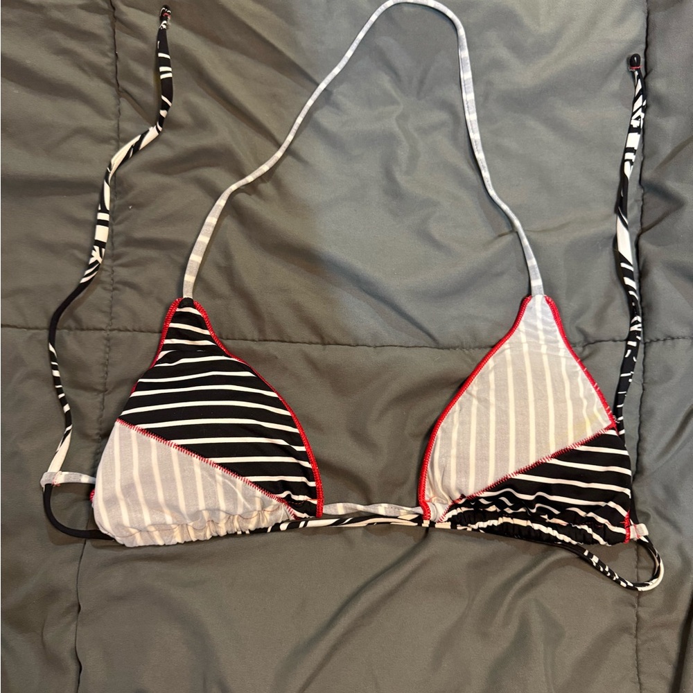 Polo by Ralph Lauren Black and White Bikini with Striped Design